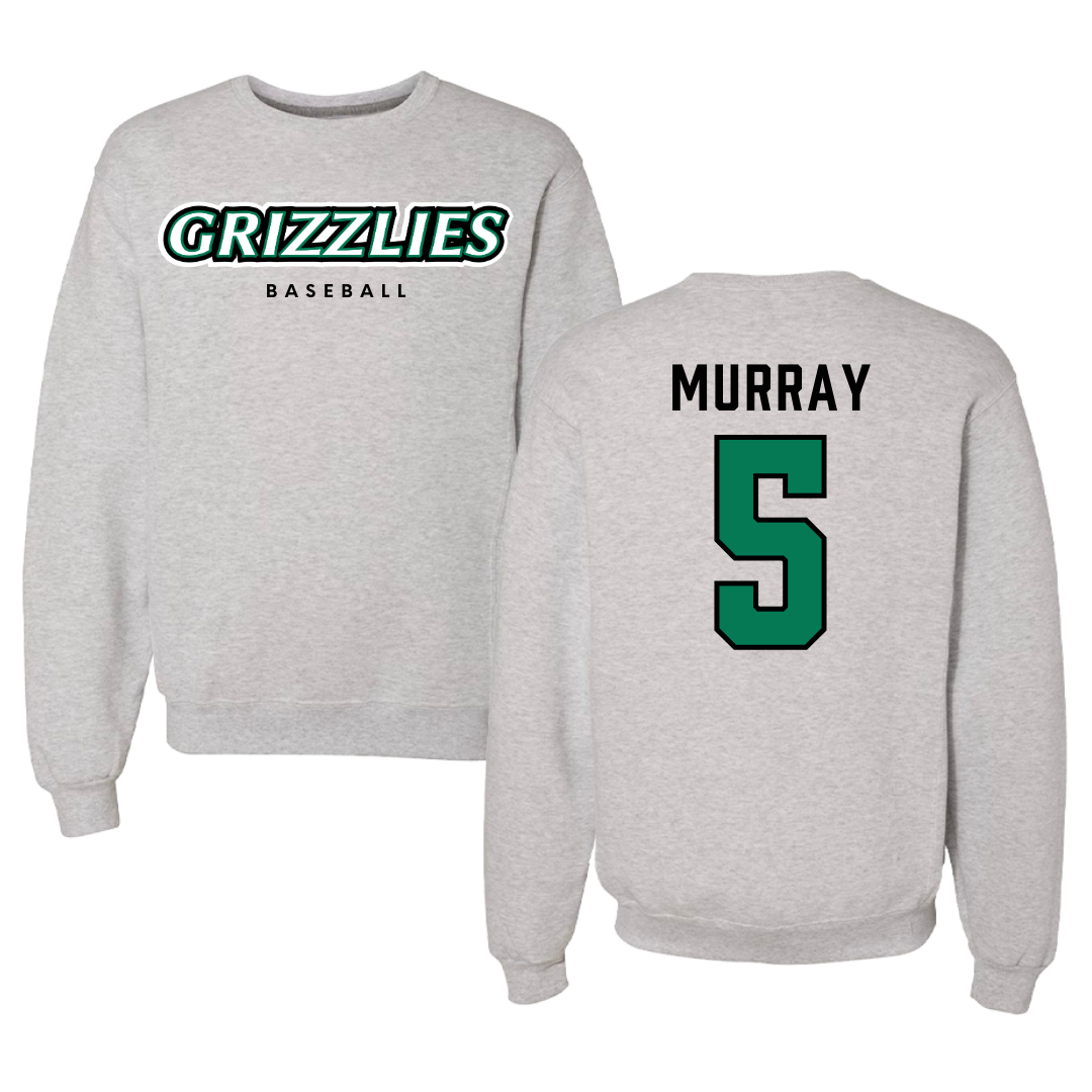 Adams State University Baseball Gray Grizzlies Crewneck - #5 Connor Murray