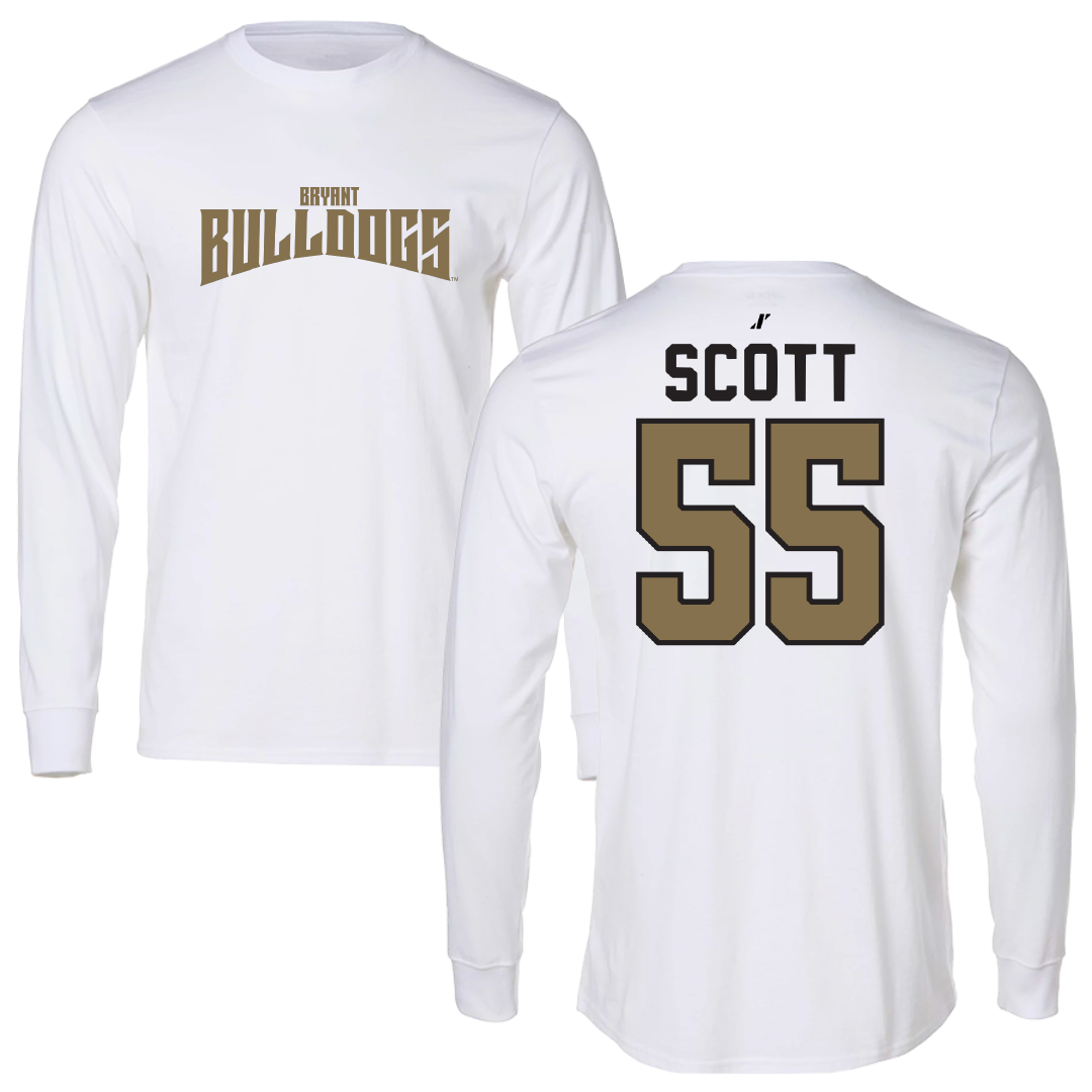 Bryant University Basketball White Classic Long Sleeve - #55 Nia Scott