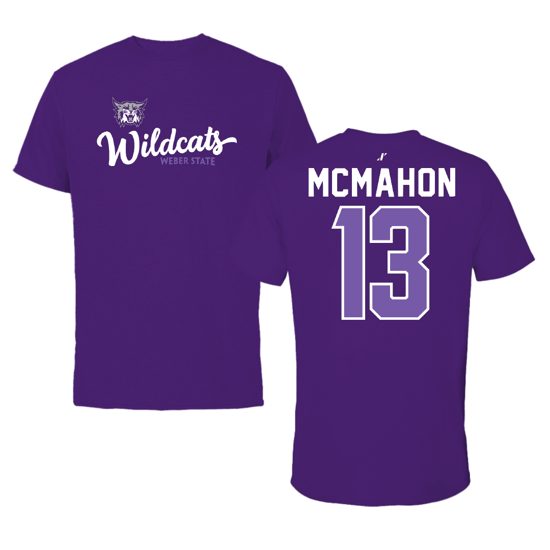 Weber State University Softball Purple General Tee - #13 Jordan McMahon