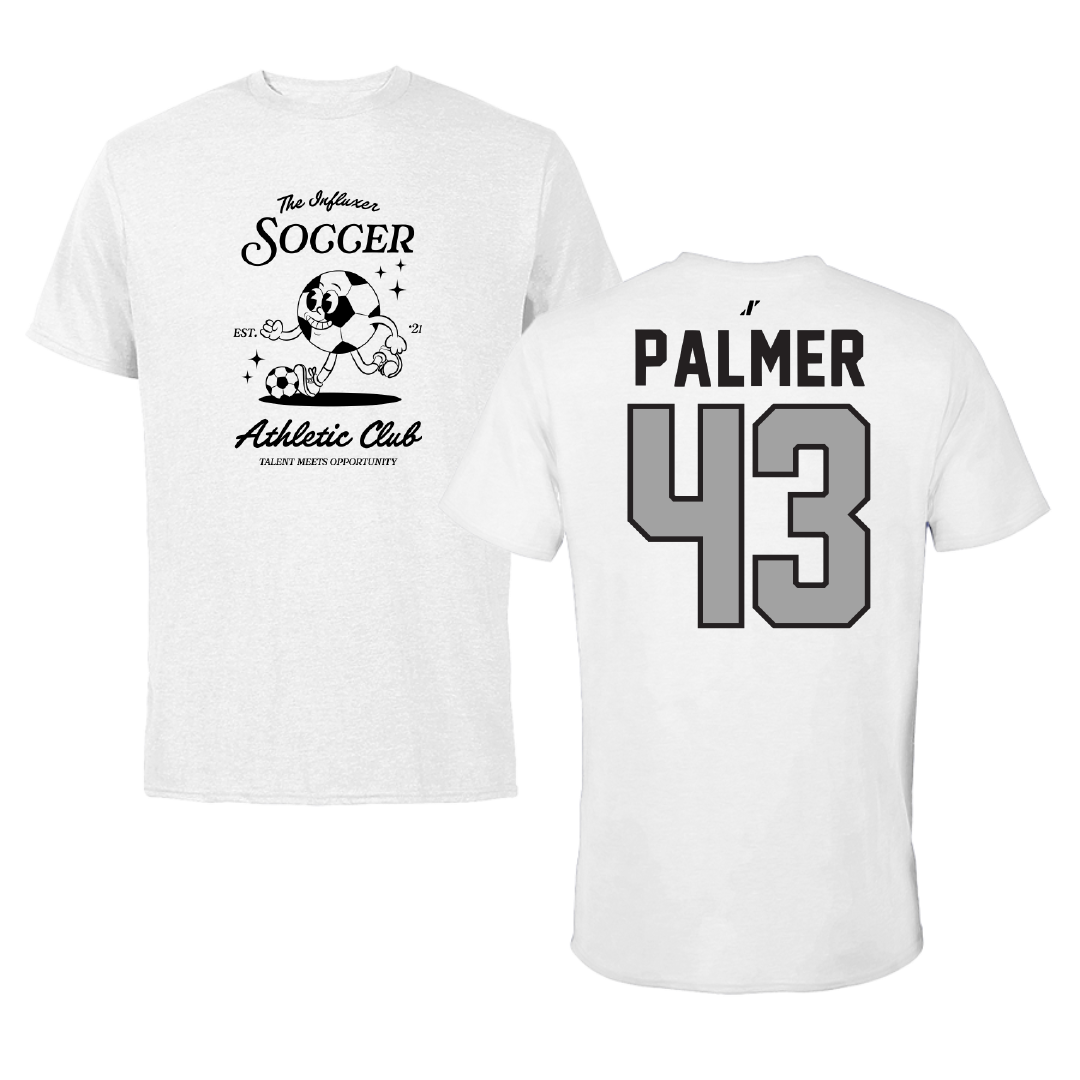 Soccer White Influxer Athletic Club Tee - #43 Zoey Palmer