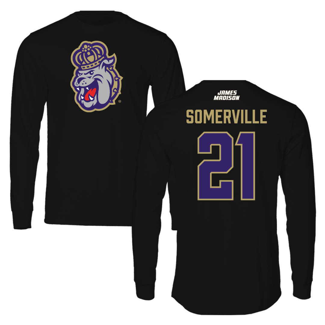 James Madison University Football Black Long Sleeve - #21 Jamari Somerville