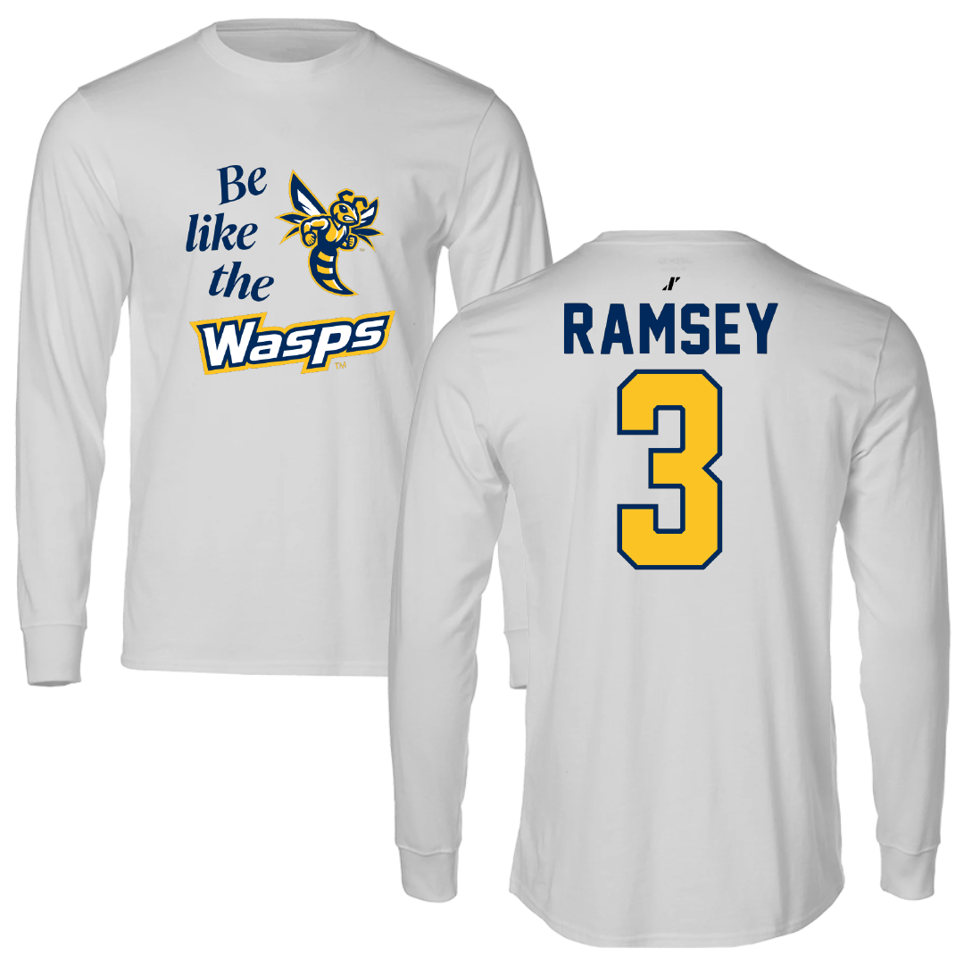 Emory & Henry College Basketball Light Gray Be Like Us Performance Long Sleeve - #3 Lyndie Ramsey