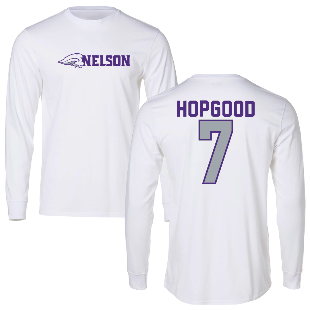 Nelson University Softball White Long Sleeve - #7 Cadence Hopgood