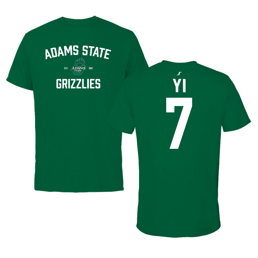 Adams State University Baseball Green General Tee - #7 Austin Yi