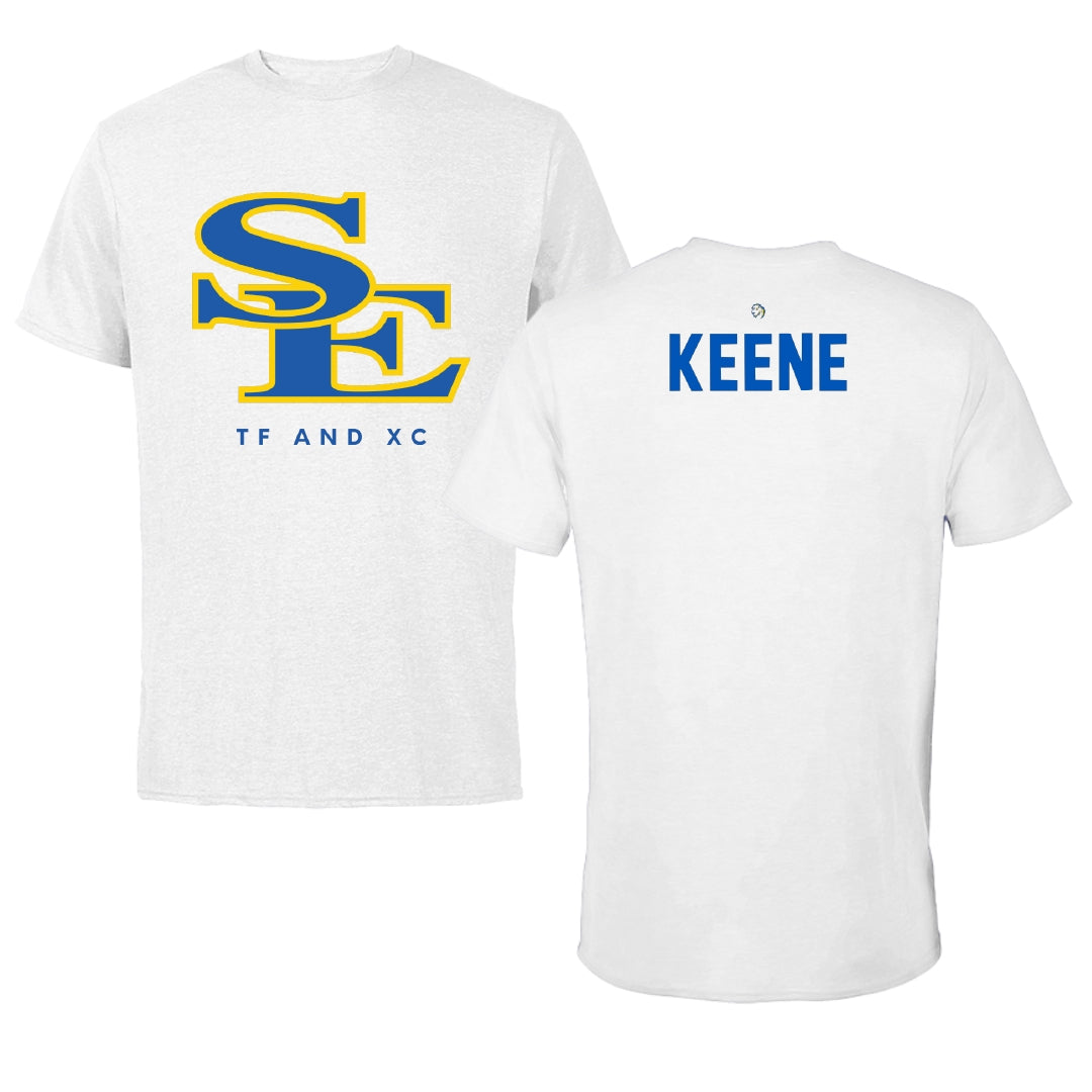 Southeastern Oklahoma State University TF and XC White Performance Tee - Calibre Keene