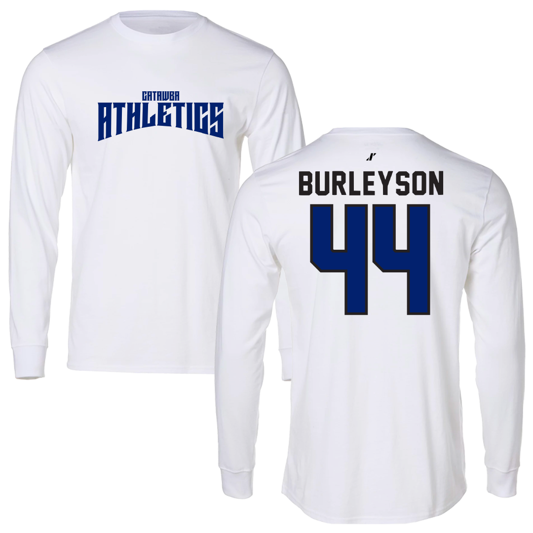 Catawba College Baseball White Classic Performance Long Sleeve - #44 Cameron Burleyson