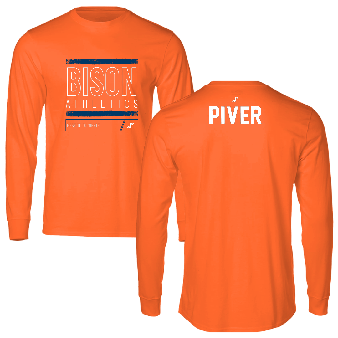 Bucknell University Cheer Orange Dominate Performance Long Sleeve - Julia Piver