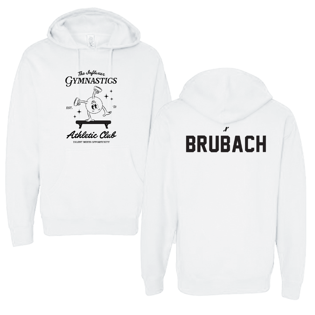 Gymnastics White Influxer Athletic Club Hoodie - Lori Brubach