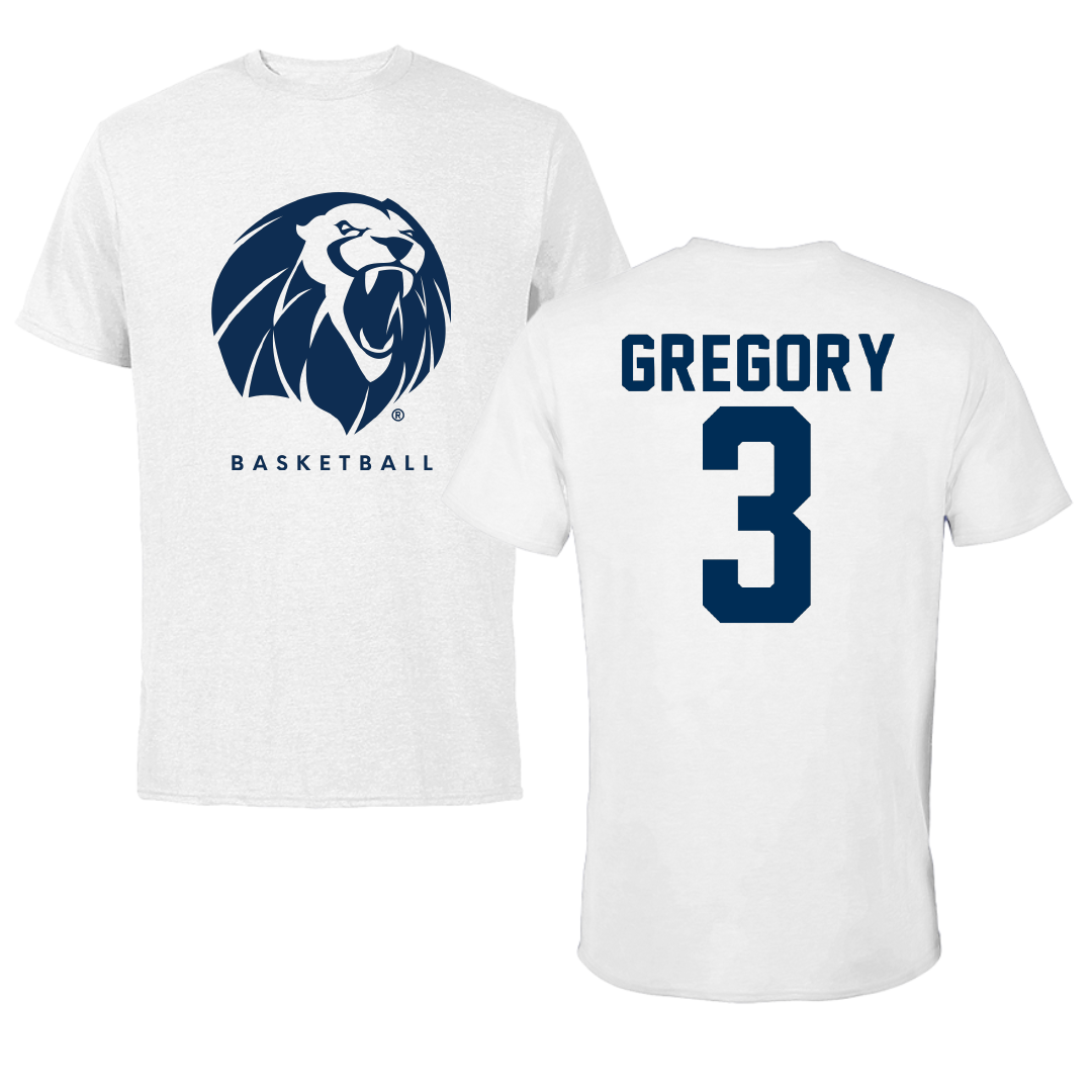 University of Arkansas-Fort Smith Basketball White Tee - #3 Jordan Gregory