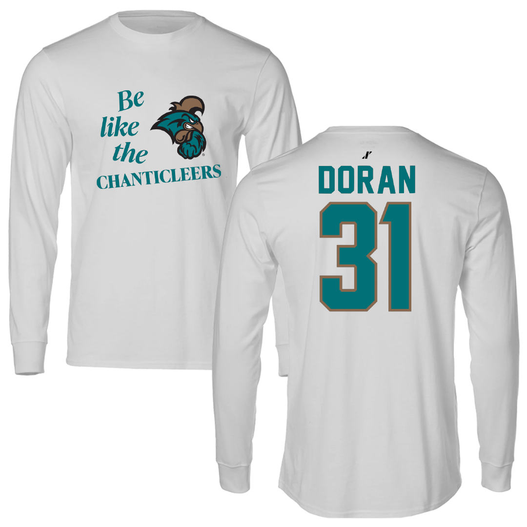 Coastal Carolina University Baseball Light Gray Be Like Us Performance Long Sleeve - #31 Scott Doran