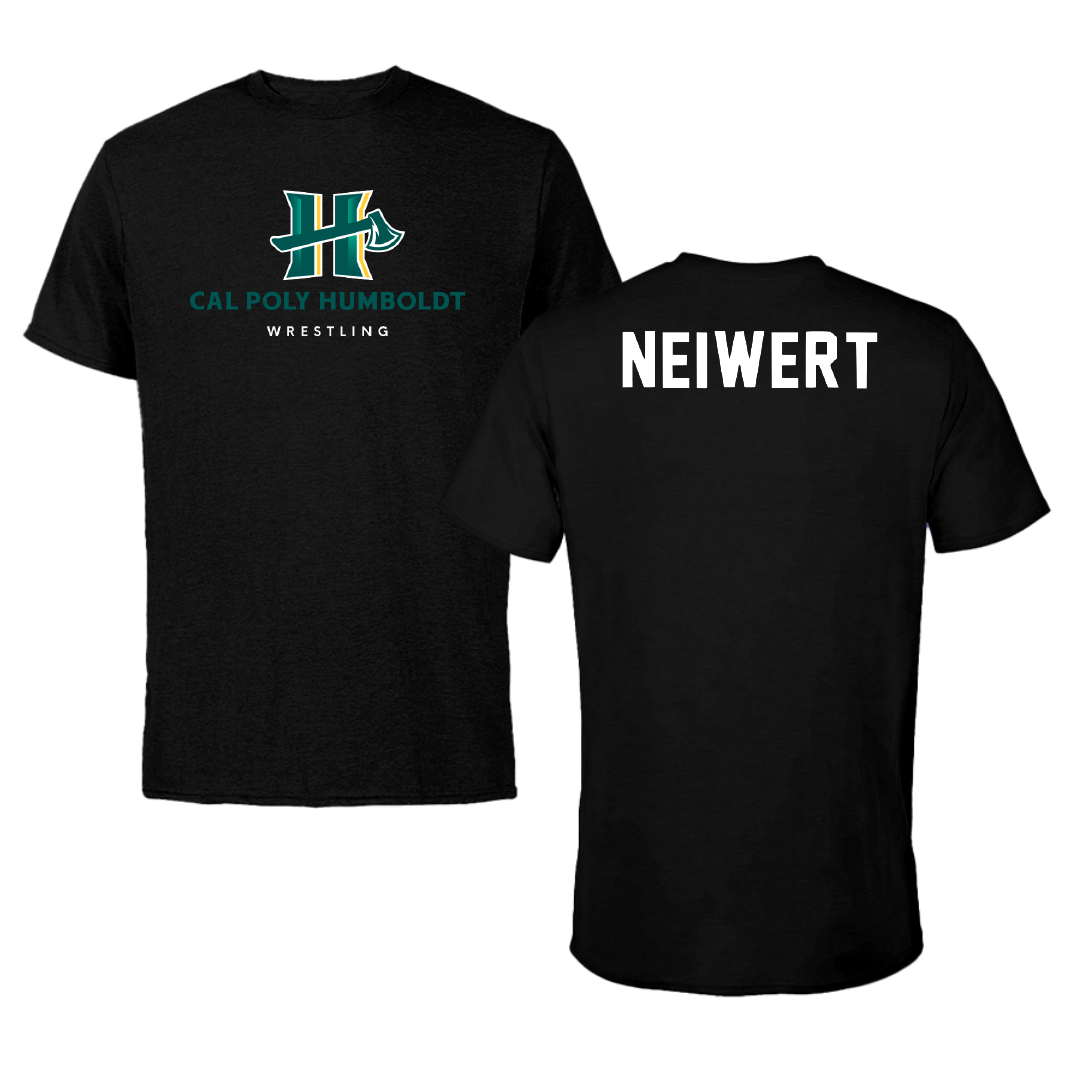 Cal Poly Humboldt Wrestling Black Performance Tee - Josh Neiwert