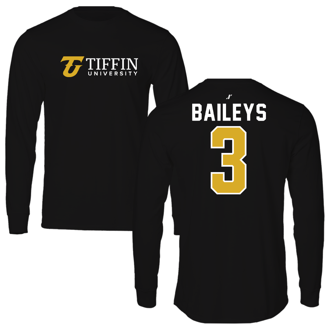 Tiffin University Baseball Black Long Sleeve - #3 Jonny Baileys