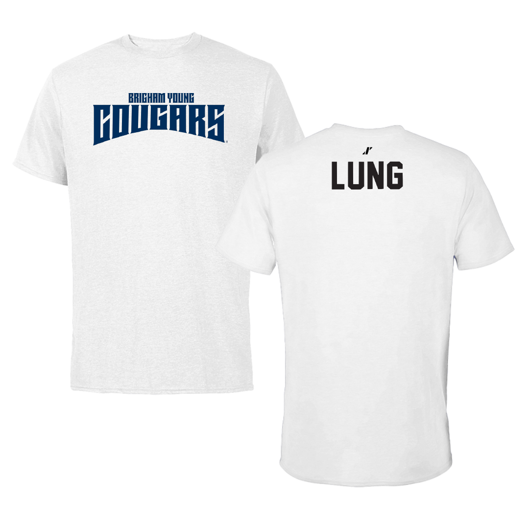 Brigham Young University Swimming & Diving White Classic Tee - Mackenzie Lung