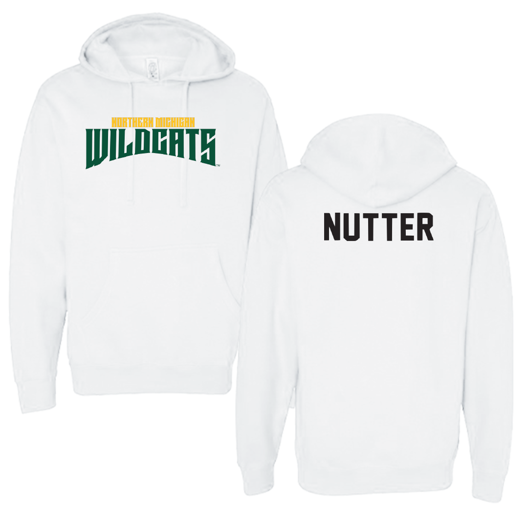 Northern Michigan University Greco-Roman Wrestling White Classic Hoodie - Aidan Nutter