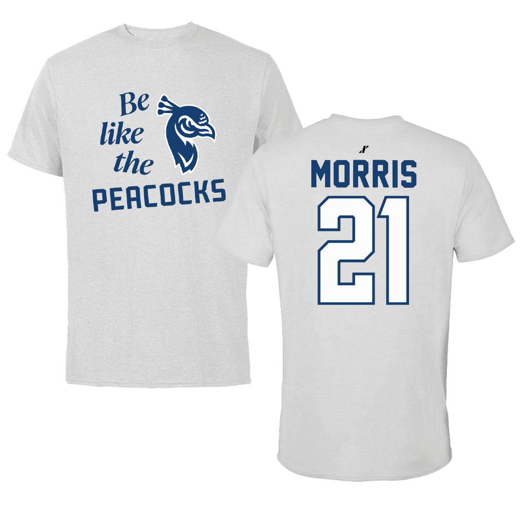 Saint Peter's University Basketball Light Gray Be Like Us Performance Tee - #21 Jaquel Morris