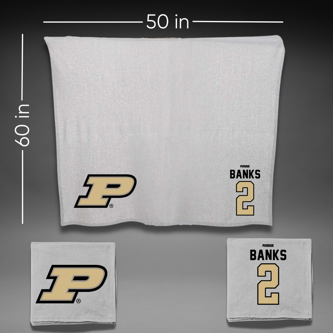 Purdue University Softball Gray Blanket - #2 Khloe Banks