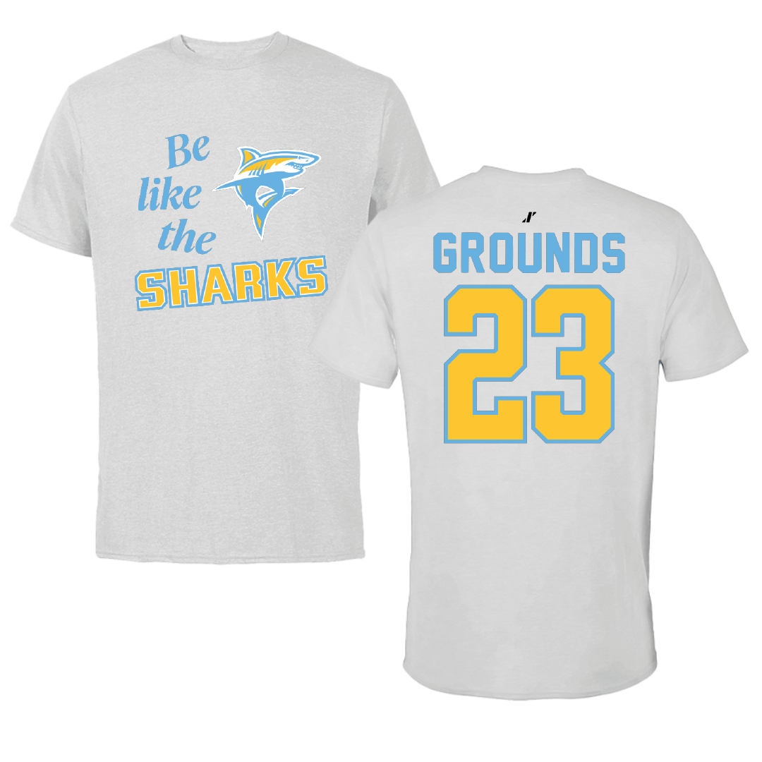 Long Island University Ice Hockey Light Gray Be Like Us Performance Tee - #23 Aaron Grounds