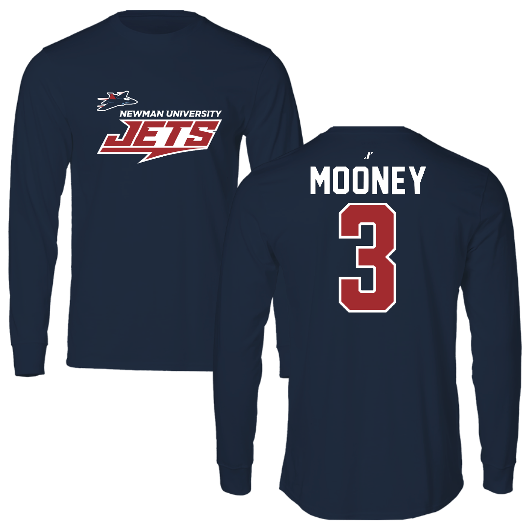 Newman University Bowling Navy General Performance Long Sleeve - #3 Connor Mooney