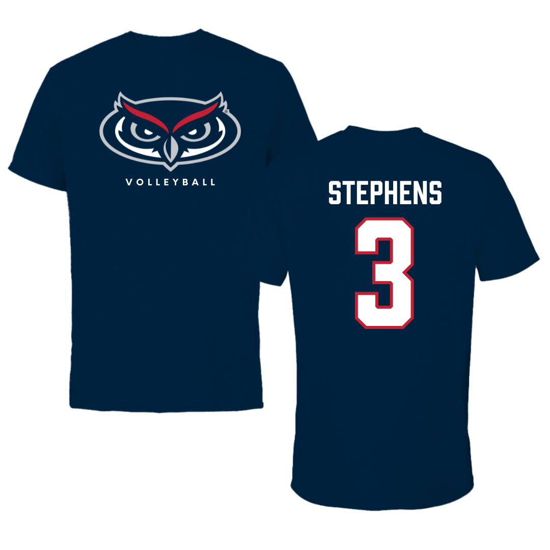 Florida Atlantic University Volleyball Navy Mascot Tee - #3 Nono Stephens