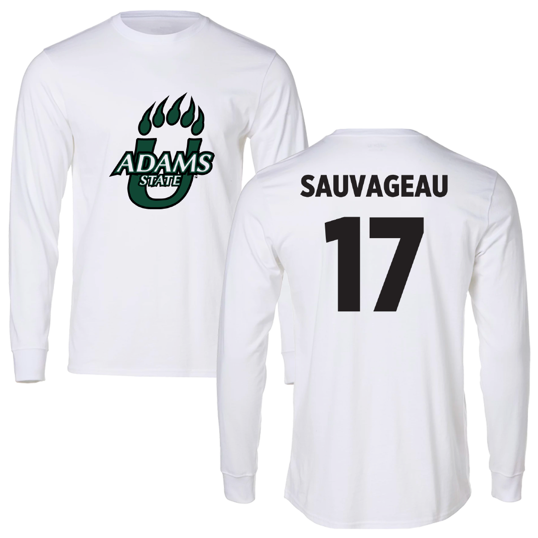 Adams State University Softball White Long Sleeve - #17 Emily Sauvageau