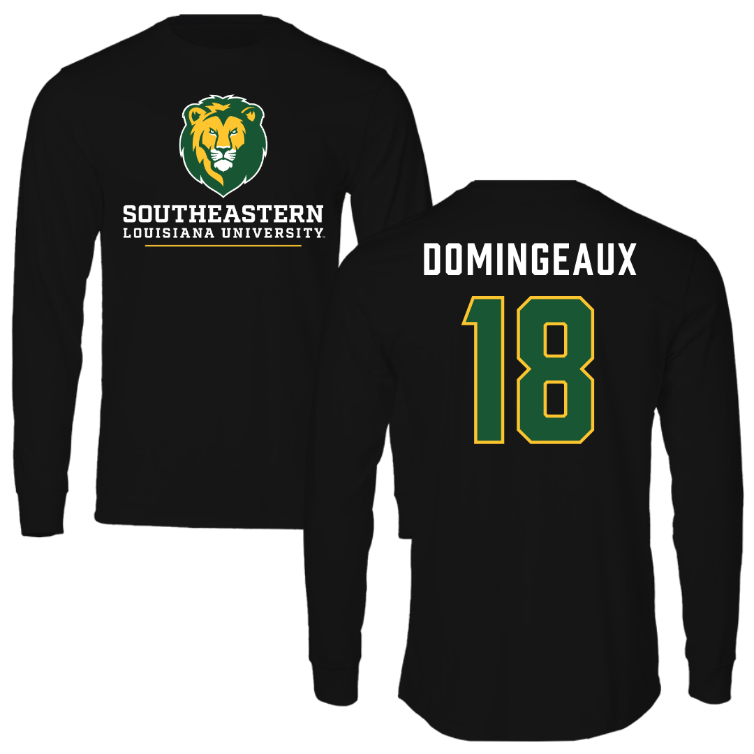 Southeastern Louisiana University Football Black Long Sleeve - #18 Jaylon Domingeaux