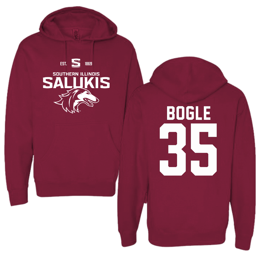 Southern Illinois University at Carbondale Football Maroon General Hoodie - #35 Ben Bogle