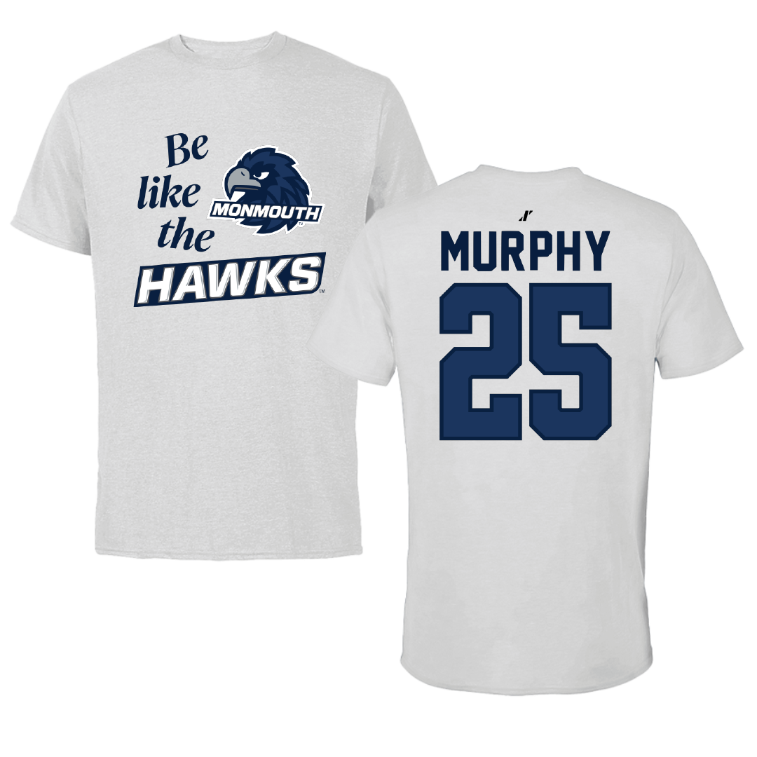 Monmouth University Football Light Gray Be Like Us Performance Tee - #25 Patrick Murphy
