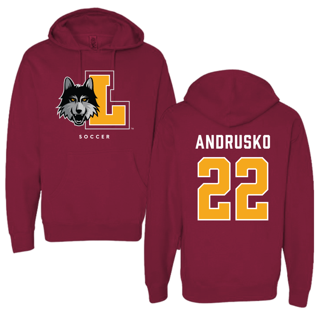 Loyola University-Chicago Soccer Maroon Hoodie - #22 Matthew Andrusko