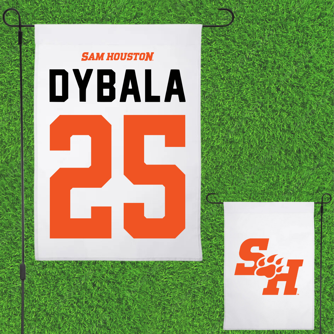 Sam Houston State University Soccer White Garden Flag - #25 Jasmine Dybala