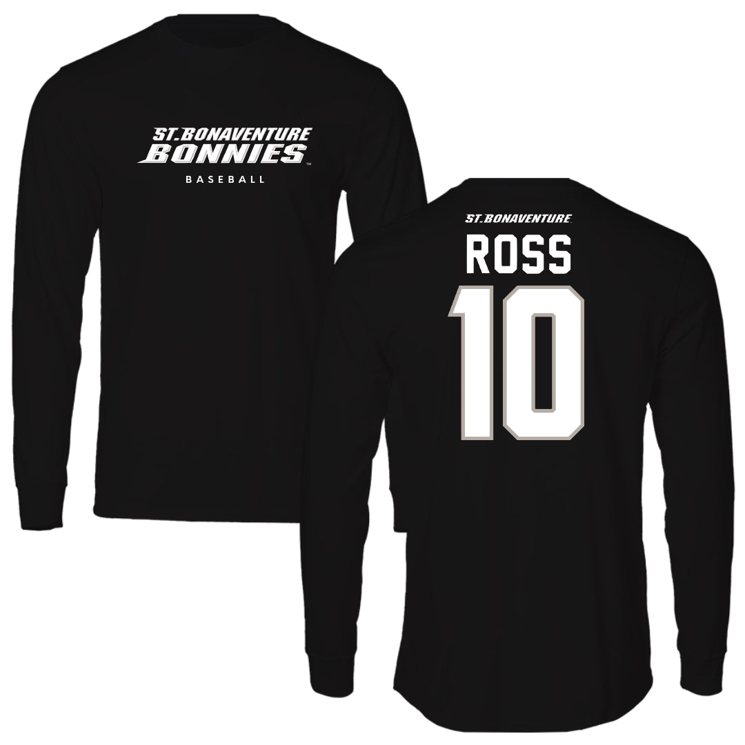 St. Bonaventure University Baseball Black Long Sleeve - #10 Jaxson Ross
