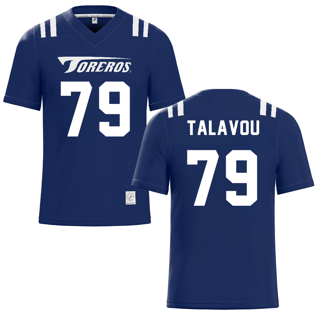 University of San Diego Navy Football Jersey - #79 Maicah Talavou