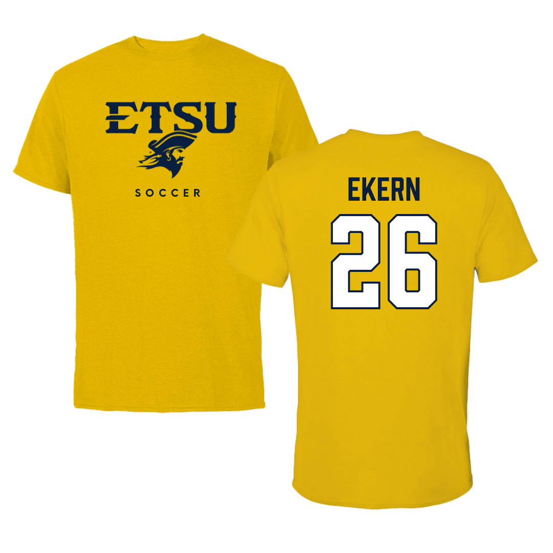 East Tennessee State University Soccer Gold Performance Tee - #26 Annabelle Ekern