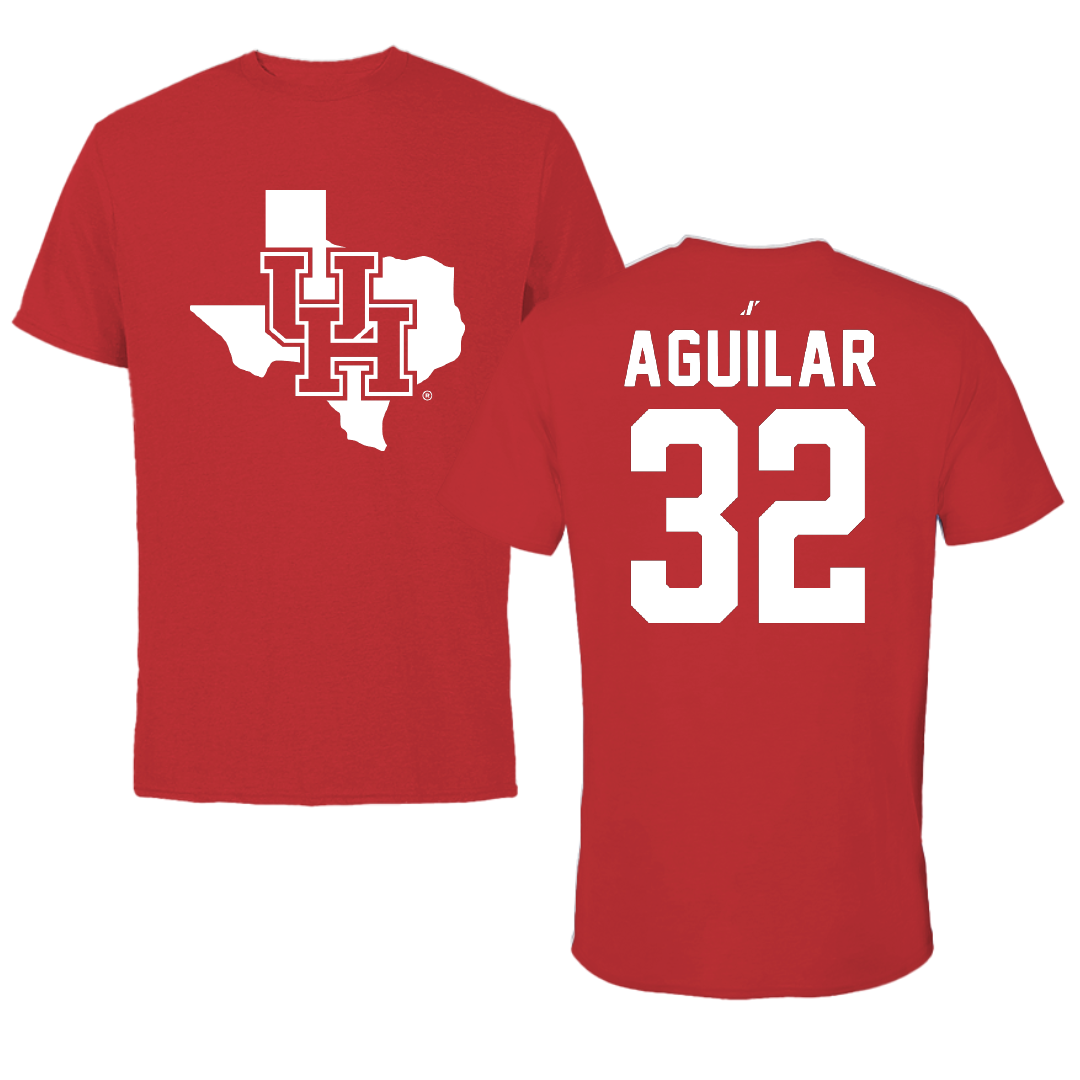 University of Houston Softball Red State Tee - #32 Bethany Aguilar