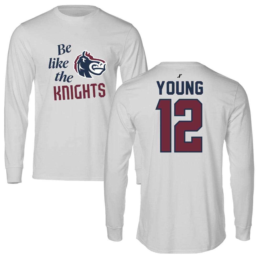 Fairleigh Dickinson University-Metropolitan Campus Volleyball Light Gray Be Like Us Performance Long Sleeve - #12 Ethan Young