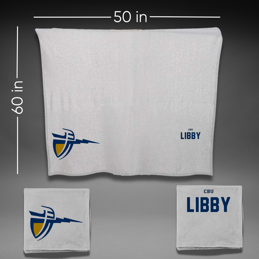 California Baptist University Wrestling Gray Blanket - Lucas Libby
