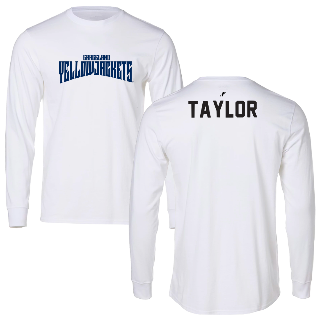 Graceland University TF and XC White Classic Long Sleeve - Brice Taylor