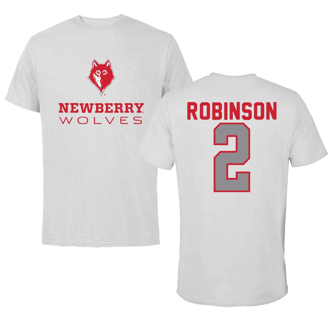 Newberry College Basketball Light Gray Tee - #2 Drew Robinson