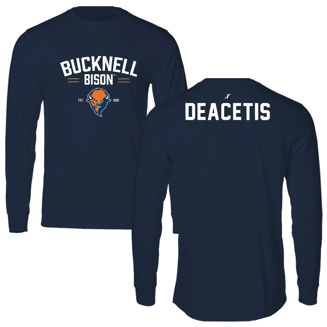 Bucknell University Wrestling Navy General Performance Long Sleeve - Logan Deacetis
