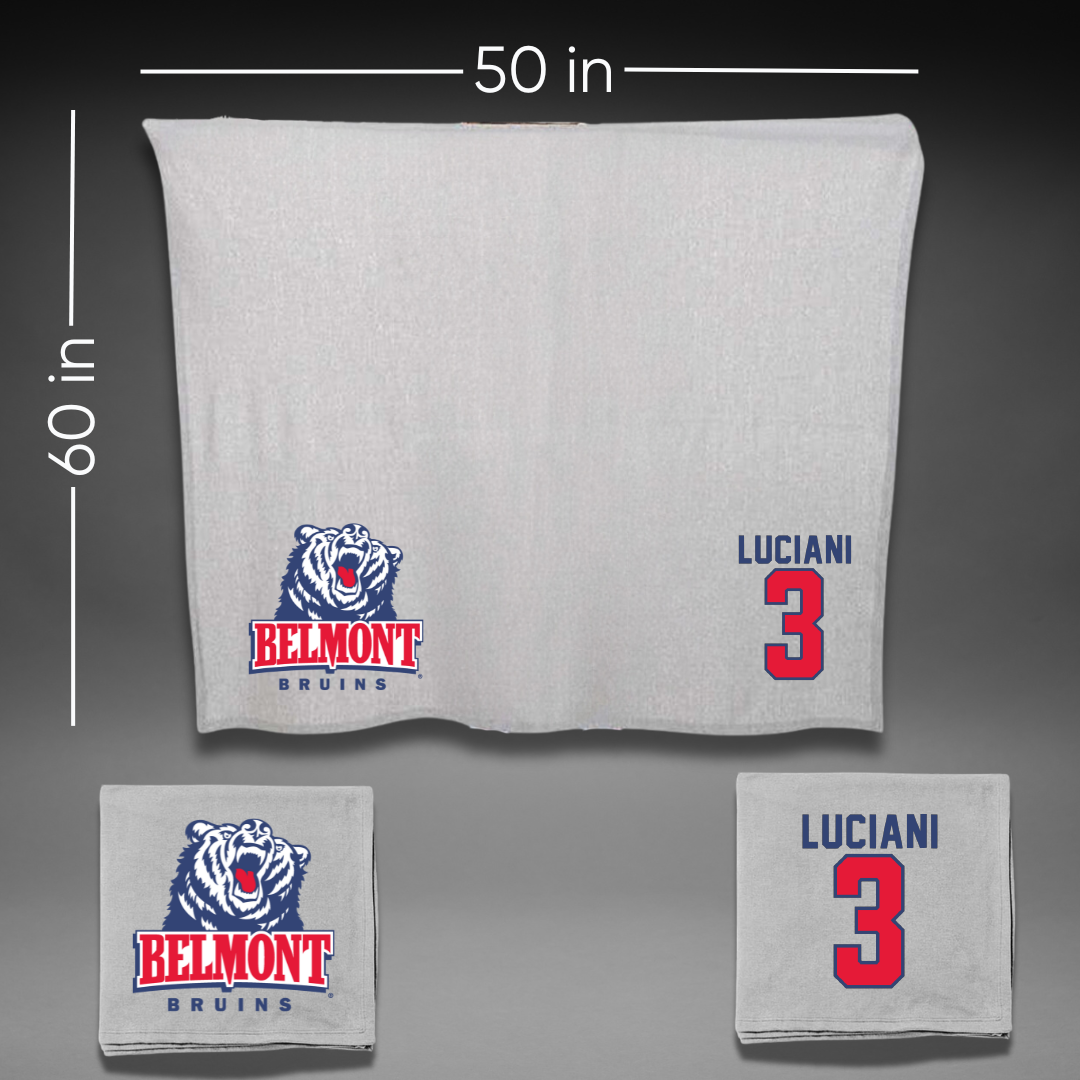 Belmont University Softball Gray Blanket - #3 Lauren Luciani