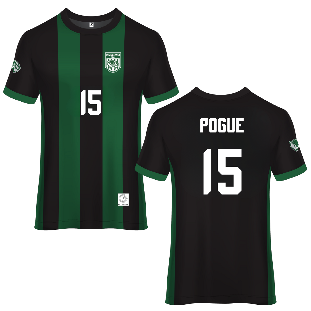 Utah Valley University Green Soccer Jersey - #15 Noah Pogue