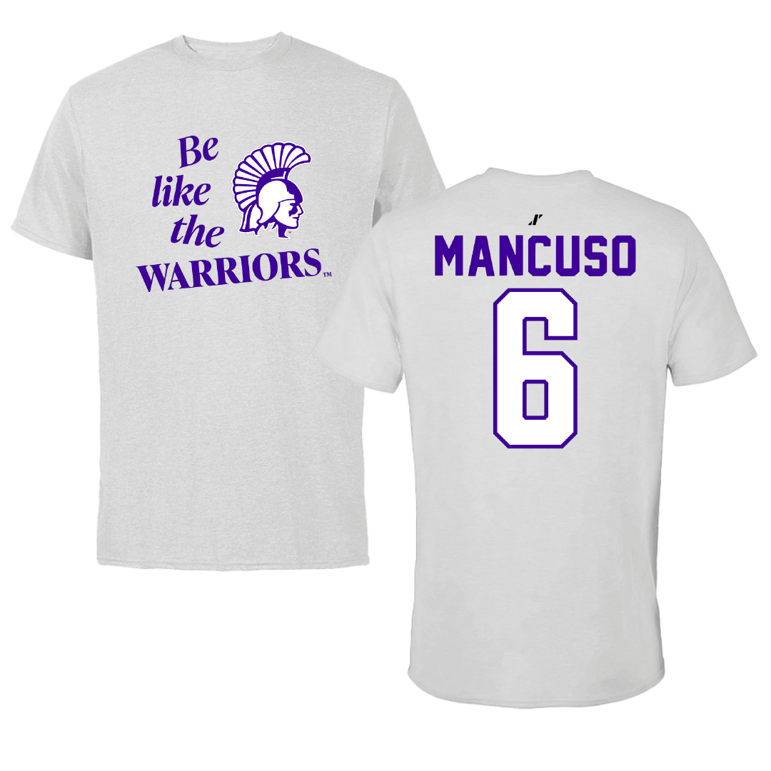 Winona State University Softball Light Gray Be Like Us Tee - #6 Tiegan Mancuso