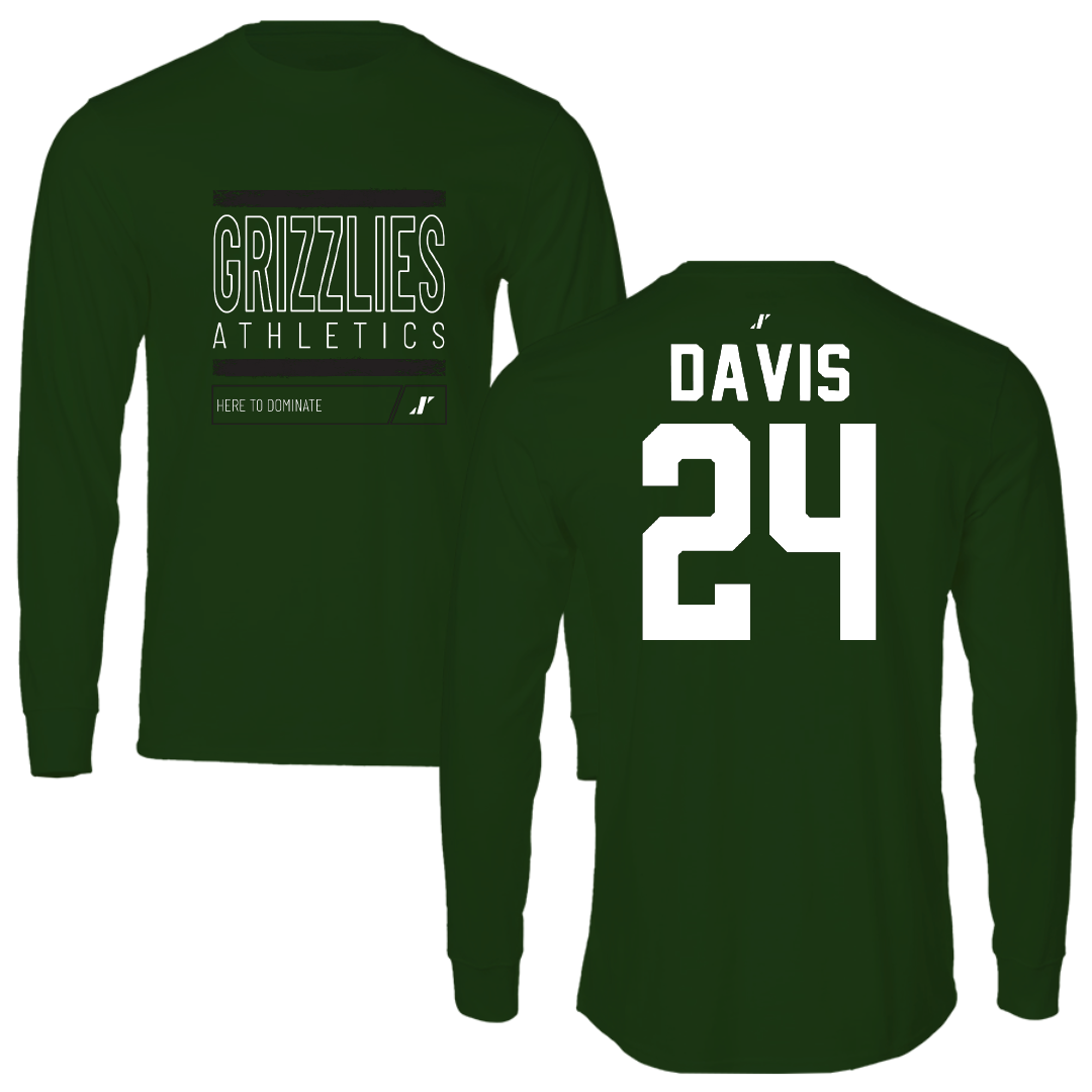 Adams State University Basketball Forest Green Dominate Long Sleeve - #24 Riahana Davis