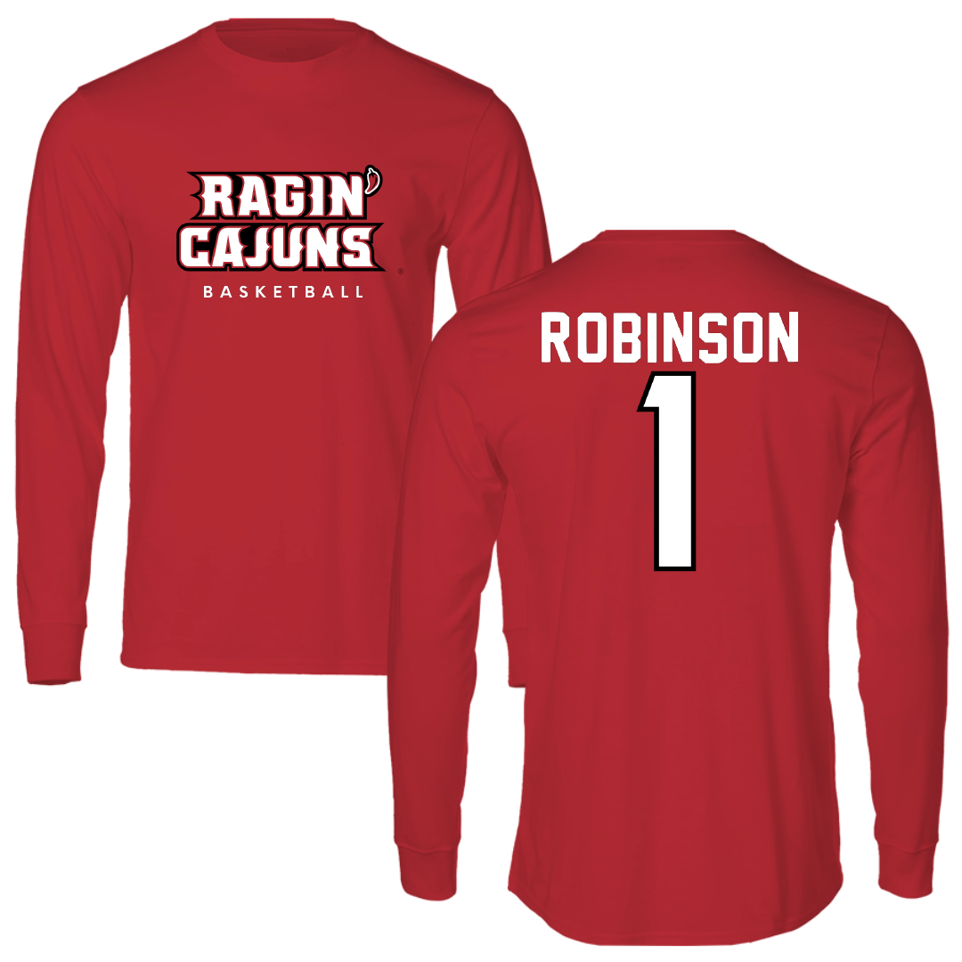 University of Louisiana at Lafayette Basketball Red Performance Long Sleeve - #1 Tamiah Robinson