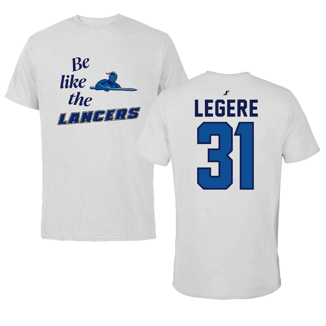 Worcester State University Football Light Gray Be Like Us Performance Tee - #31 Nolan Legere