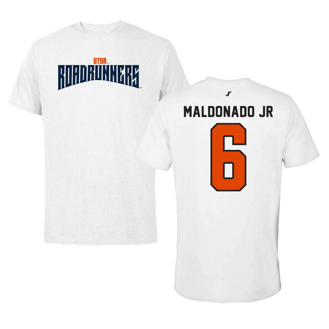 University of Texas at San Antonio Baseball White Classic Tee - #6 John Maldonado Jr