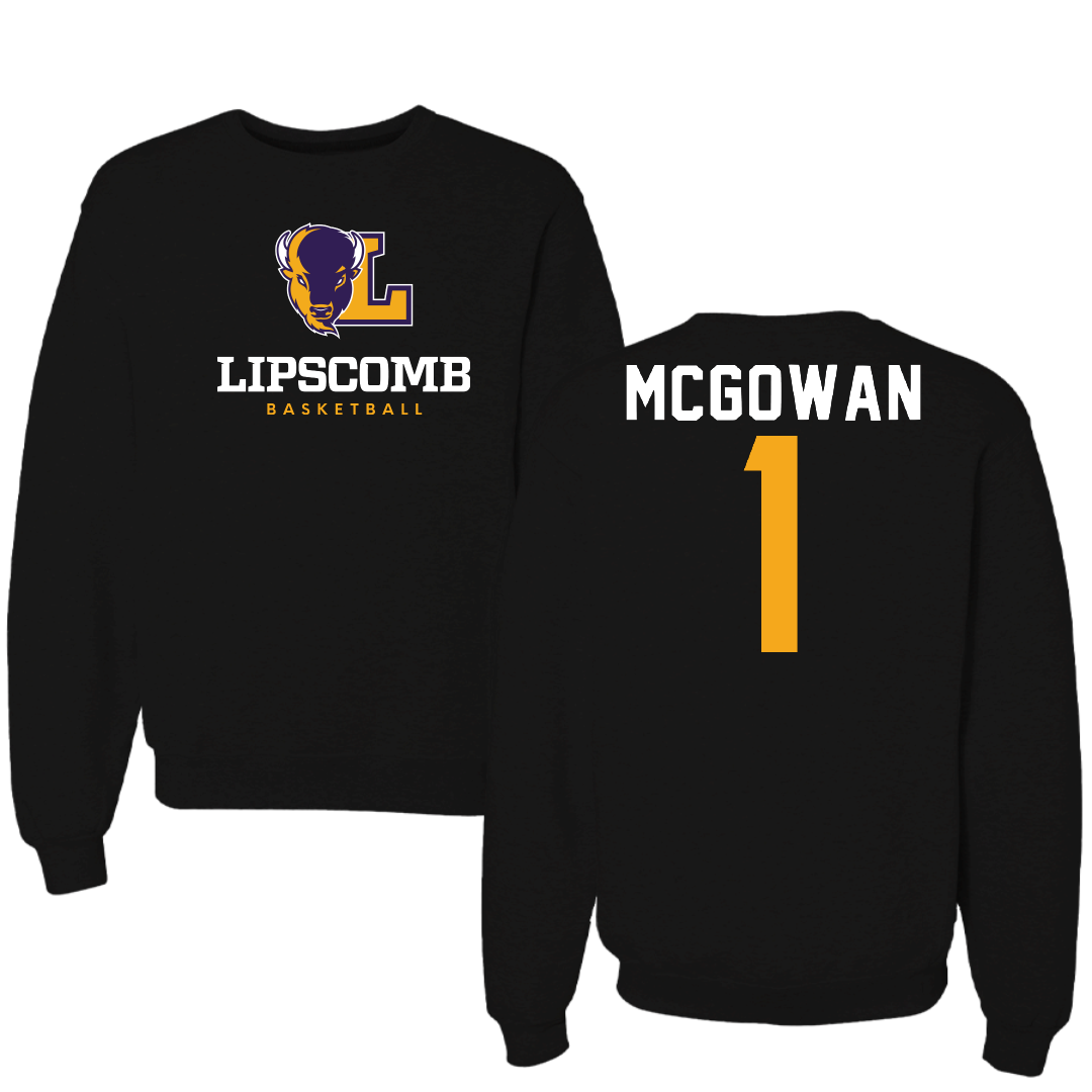 Lipscomb University Basketball Black Crewneck - #1 Claira McGowan