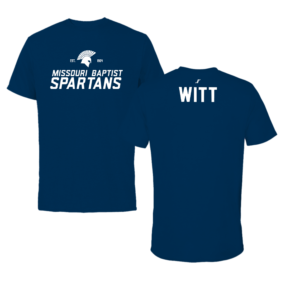 Missouri Baptist University Wrestling Navy General Tee - Dillon Witt