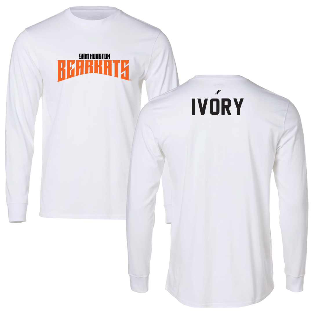 Sam Houston State University TF and XC White Classic Performance Long Sleeve - Michayla Ivory
