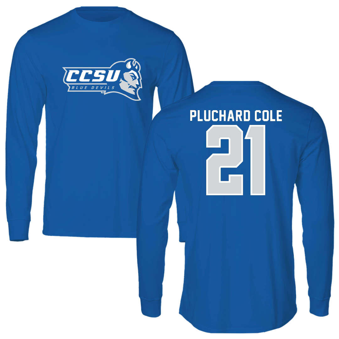 Central Connecticut State University Lacrosse Blue Devils Long Sleeve - #21 Pauline Pluchard cole