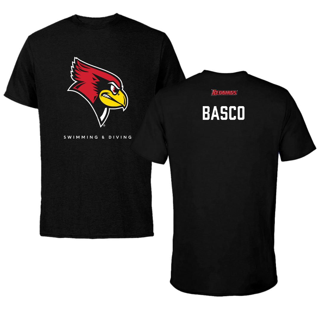 Illinois State University Swimming & Diving Black Performance Tee - Giulia Basco